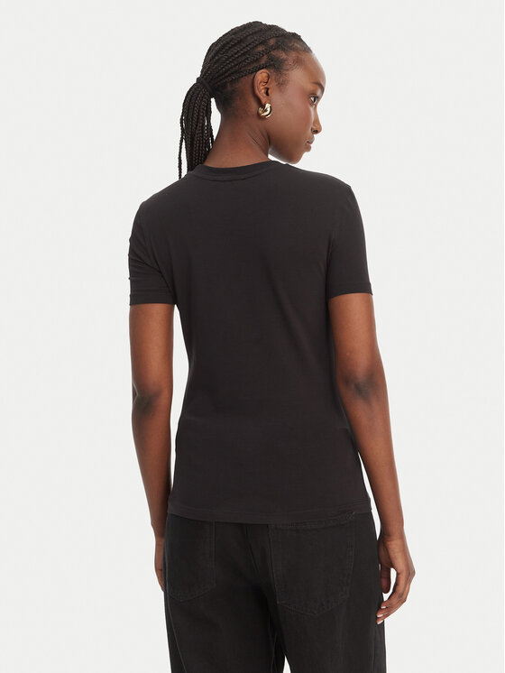 Versace Jeans Couture Versace Jeans Couture Camiseta 80HAHE01 CJ02E Negro Slim Fit