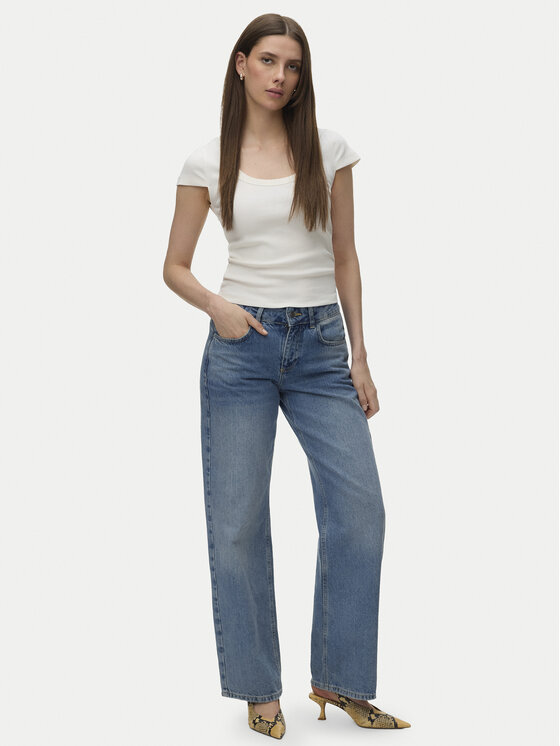 Vero Moda Vero Moda Camiseta Chloe 10344953 Blanco Slim Fit