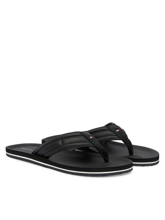 Tommy Hilfiger Infradito Tommy Hilfiger Hilfiger Padded Beach Sandal FM0FM05801 Nero