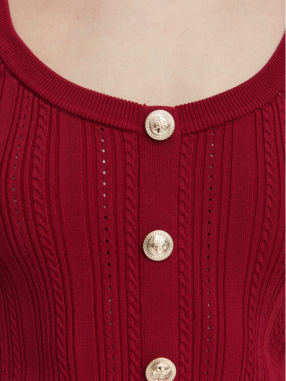 Guess Guess Top W6YR25 Z0972 Guinda/burdeos Slim Fit