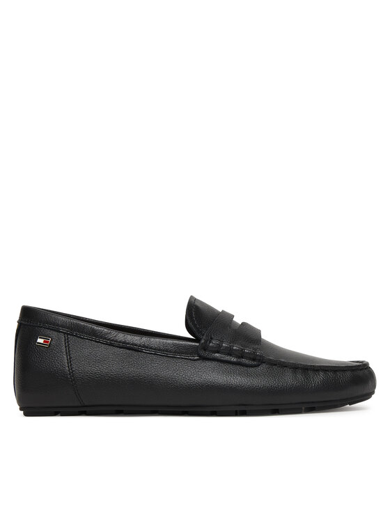 Tommy Hilfiger Mocasines Tommy Hilfiger Flag Leather Driver Loafer FW0FW09350 Negro