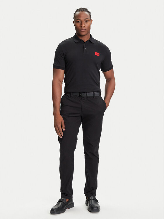 HUGO Hugo Поло Dereso222 50466202 Чорний Slim Fit