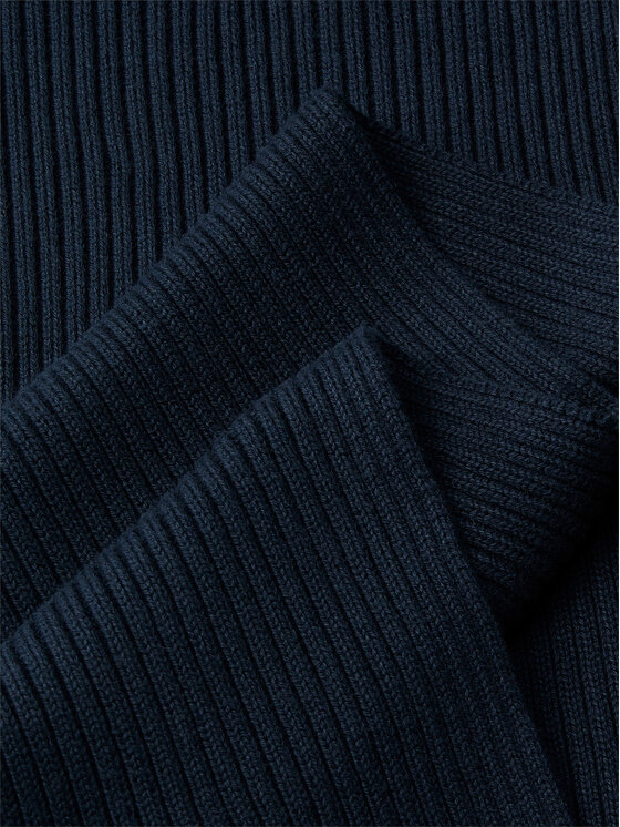 Calvin Klein Scialle Calvin Klein Patch Chunky Rib Cotton Scarf LV04D8055G Blu scuro