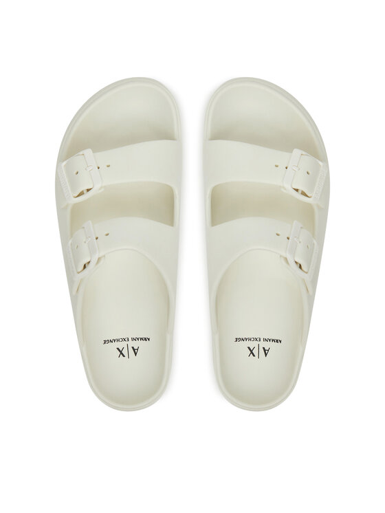 Armani Exchange Шльопанці Armani Exchange XDP043 XV821 00894 Білий