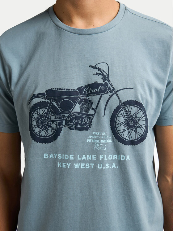 Petrol Industries Petrol Industries Camiseta M-1050-TSR707 Azul Regular Fit