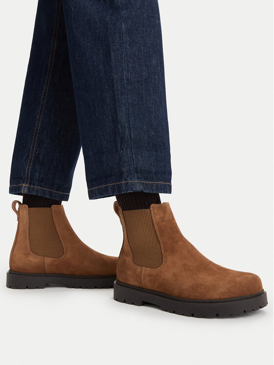 Birkenstock Kotníková obuv s elastickým prvkem Birkenstock Highwood Slip On Mid 1030632 Hnědá