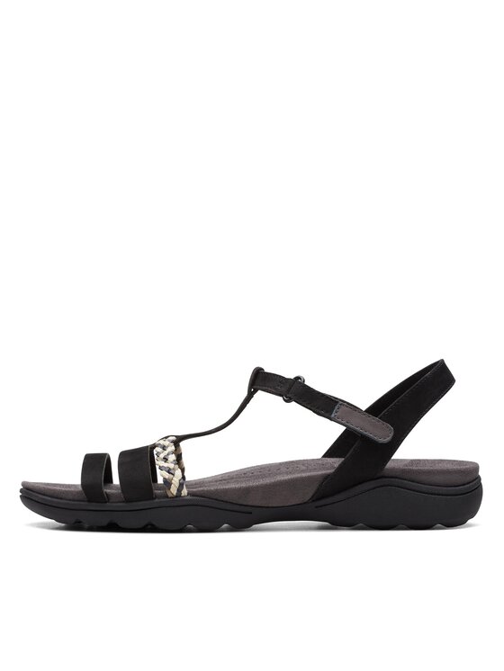 Clarks Сандали Clarks Amanda Tealite 26171125 Черен