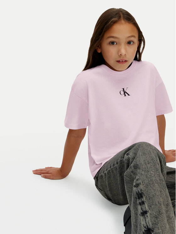 Calvin Klein Jeans Calvin Klein Jeans Camiseta Logo IG0IG02136 Rosa Boxy Fit