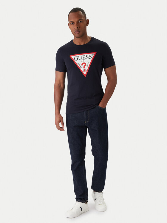 Guess Guess Majica M2YI71 I3Z14 Mornarsko modra Slim Fit