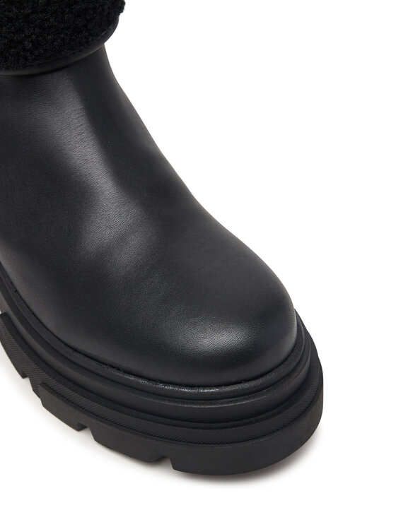 Tommy Hilfiger Aulinukai Tommy Hilfiger Shearling Fold Chunky Ankle Boot FW0FW09677 Juoda
