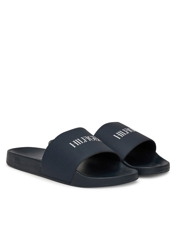 Tommy Hilfiger Ciabatte Tommy Hilfiger Hilfiger Print Tumble Pool Slide FM0FM05505 Blu scuro