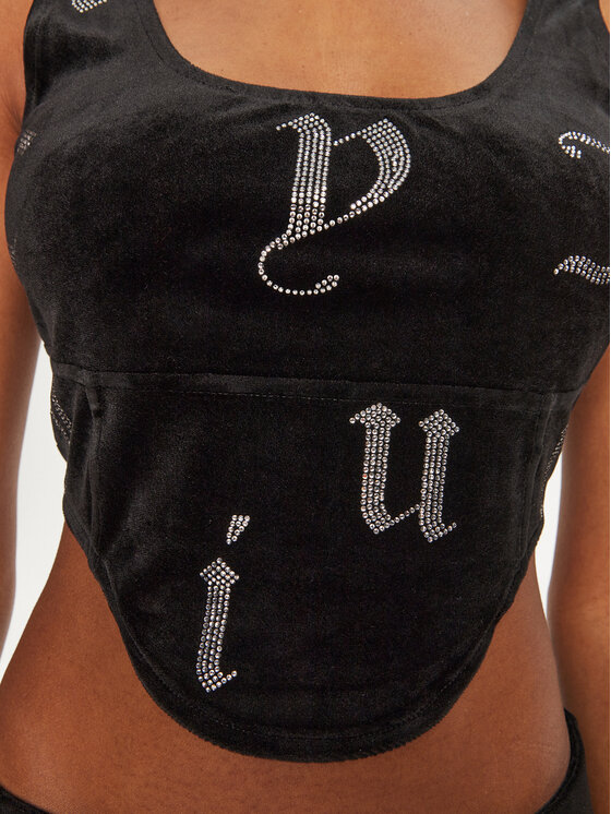 Juicy Couture Juicy Couture Top Cait JCMCS224252 Črna Slim Fit