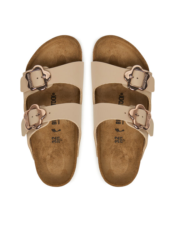 Birkenstock Шльопанці Birkenstock Arizona Flower Buckle Kids 1030419 S Бежевий