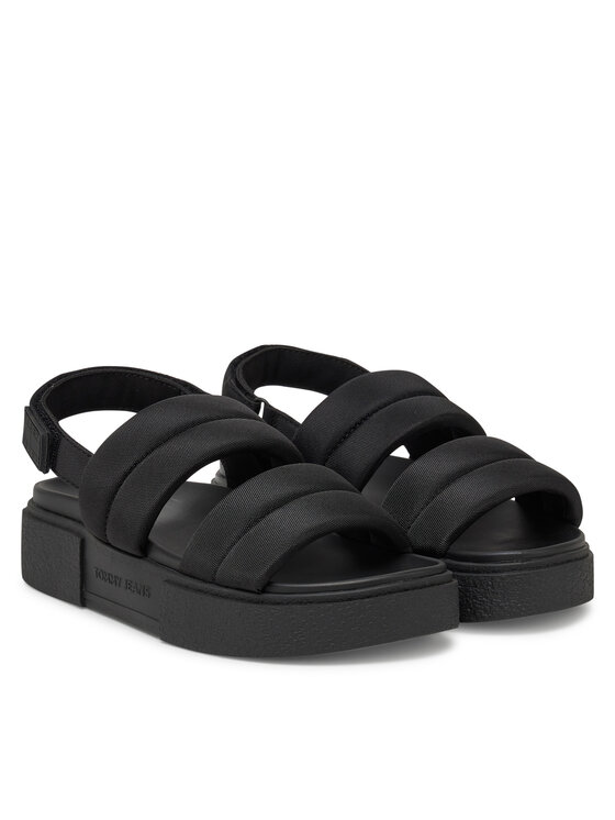 Tommy Jeans Sandali Tommy Jeans Tjw Flatform Sandal EN0EN02802 Nero