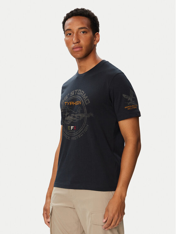 Aeronautica Militare Aeronautica Militare Camiseta 262TS2580UJ00750 Azul marino Regular Fit