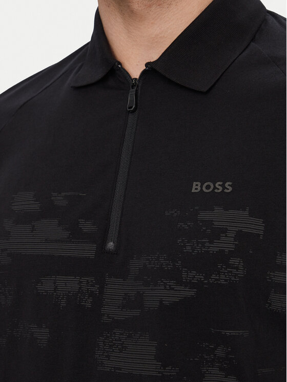 BOSS BOSS Polo Pl Globe Pattern 50559010 Negro Regular Fit