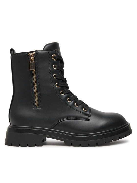 Tommy Hilfiger Turistická obuv Tommy Hilfiger Lace-Up Bootie T3A5-33567-1351 S Černá