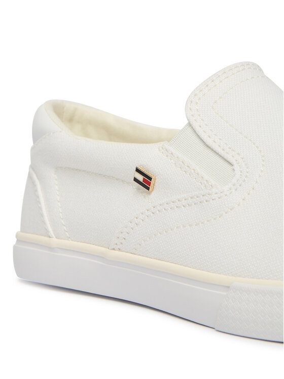 Tommy Hilfiger Tenis superge Tommy Hilfiger Th Low Profile Slip On FW0FW09103 Bela