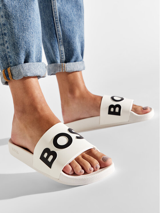 BOSS Papucs Boss Bay 50471271 10242218 01 Fehér