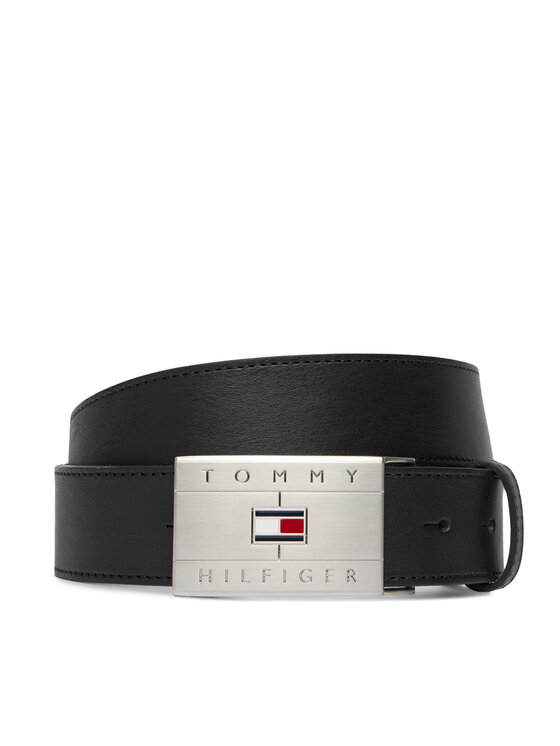 Tommy Hilfiger Pas Tommy Hilfiger Th Flag Plaque Belt AM0AM14322 Črna