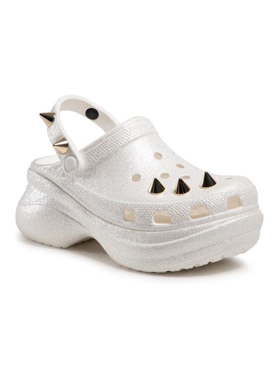 Crocs Natikači Crocs Classic Bae Glitter Stud Cg W 206783 Bela