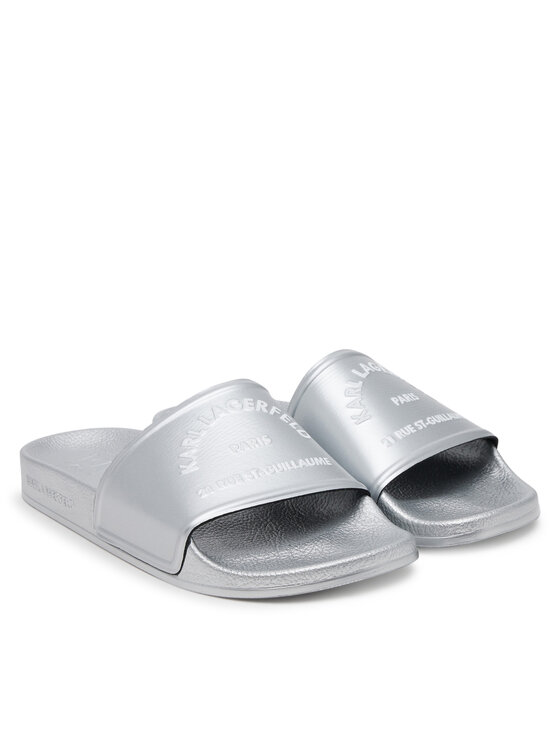 KARL LAGERFELD Шльопанці KARL LAGERFELD Kondo 2.0 KL80908A Срібний