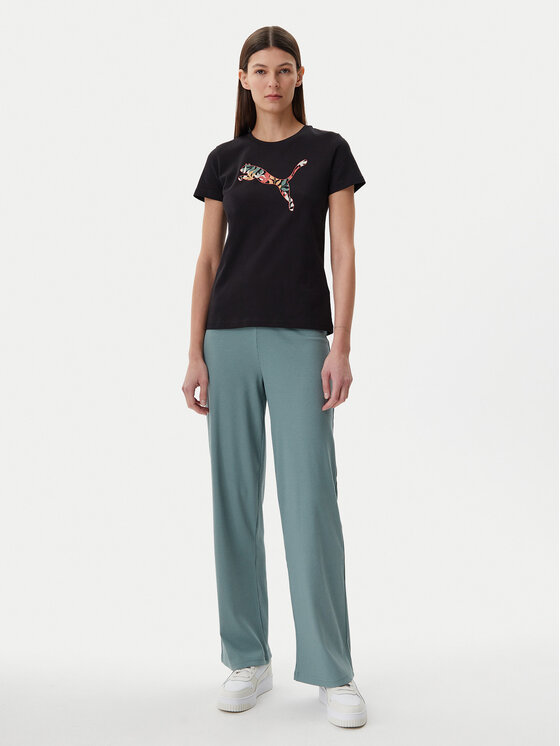 Puma Puma Футболка Floral Cat 685081 Чорний Regular Fit