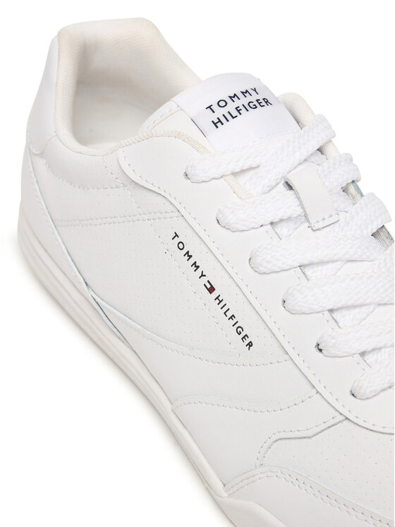 Tommy Hilfiger Laisvalaikio batai Tommy Hilfiger Lopro Cup Leather FM0FM05677 Balta