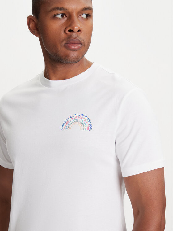 United Colors Of Benetton United Colors Of Benetton Camiseta 3I1XU1096 Blanco Regular Fit