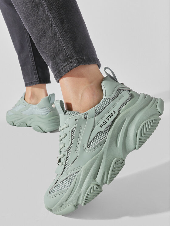 Steve Madden Superge Steve Madden Possession-E Sneaker SM19000033 SM19000033-SAGE Zelena