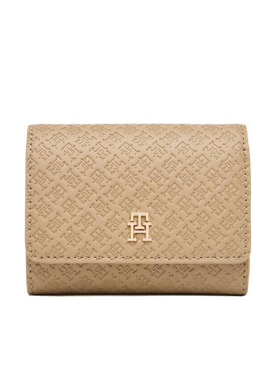 Tommy Hilfiger Maks Tommy Hilfiger Th Icon Trifold Mono AW0AW18484 Bēšs