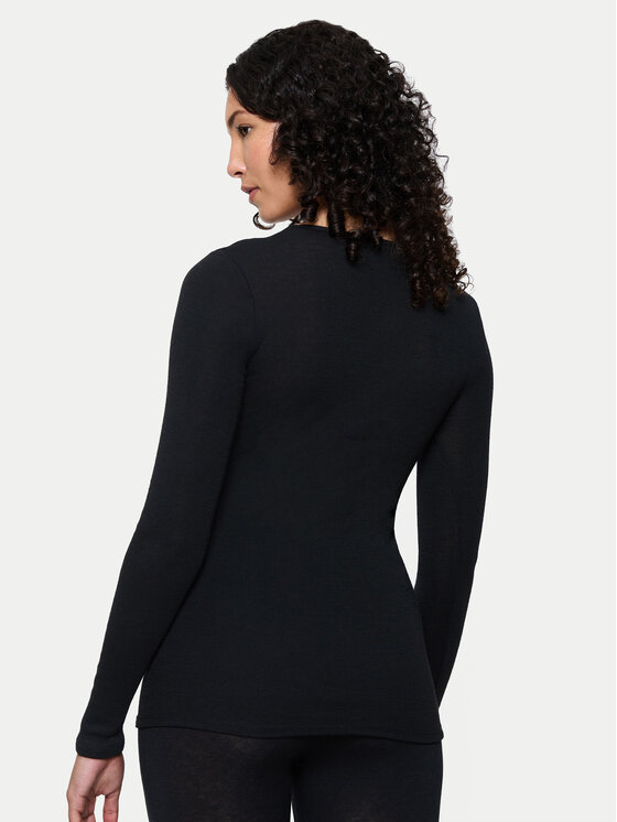 Triumph Triumph Pizsamablúz Beauty Layers 10225656 Fekete Slim Fit