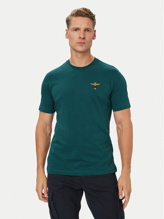 Aeronautica Militare Aeronautica Militare Camiseta 262TS1580UJ00372 Verde oscuro Regular Fit