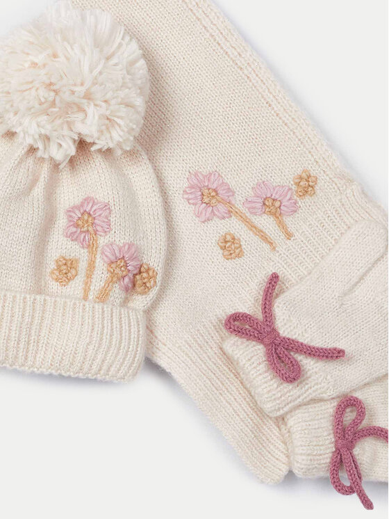 Mayoral Completo cappello, sciarpa e guanti Mayoral 10826 Beige