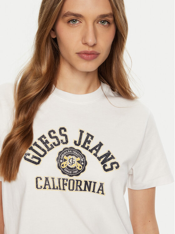Guess Jeans Guess Jeans Футболка W5RI43 K8HM0 Білий Regular Fit