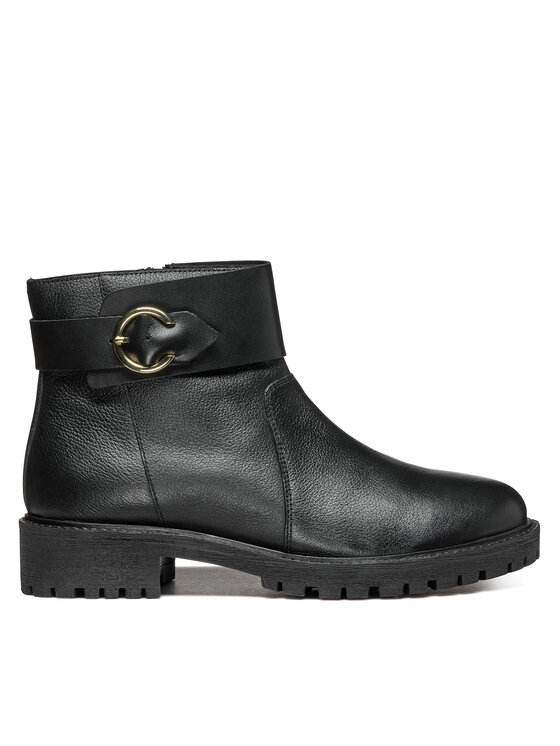 Geox Škornji Geox D Hoara D46FTB 04643 C9999 Črna