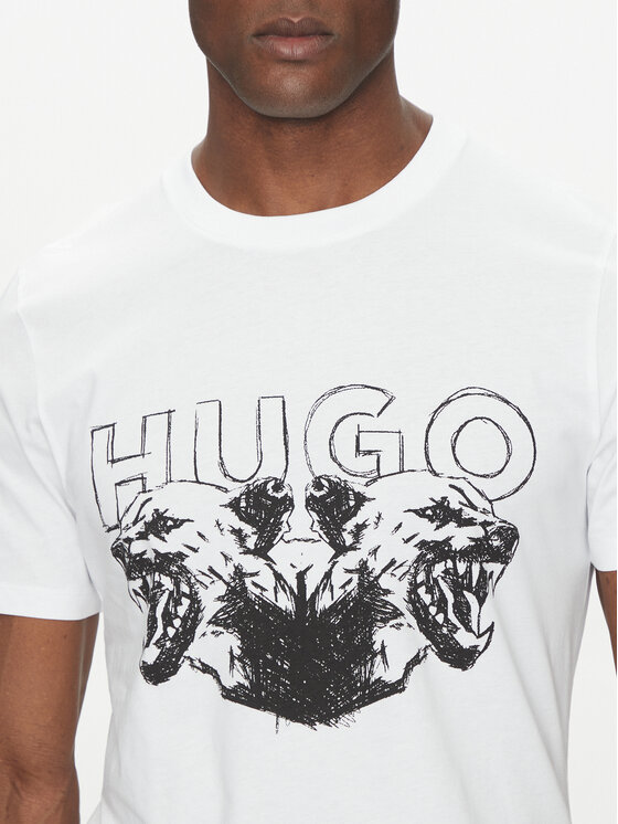 HUGO HUGO Футболка Durro 50538257 Білий Regular Fit