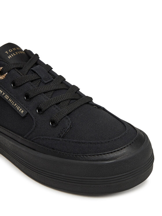 Tommy Hilfiger Sneakersy Tommy Hilfiger Essential Vulc Textile Sneaker FW0FW08323 Čierna