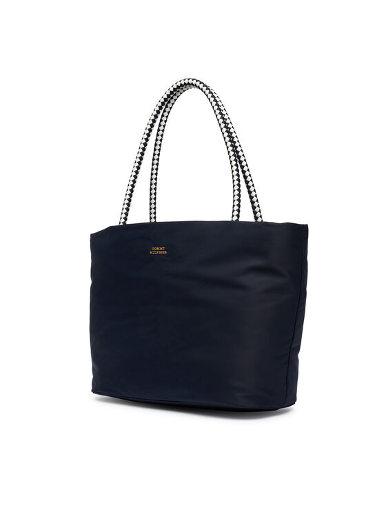 Tommy Hilfiger Дамска чанта Tommy Hilfiger Th Marina Hobo/Tote Nylon AW0AW18862 Тъмносин