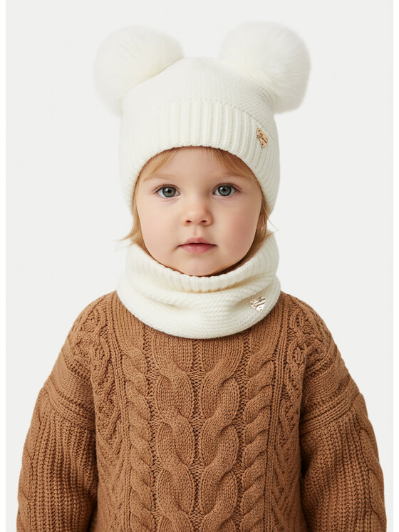 Guess Set čepice a tunelová šála Guess A4BZ01 Z2QP0 Écru