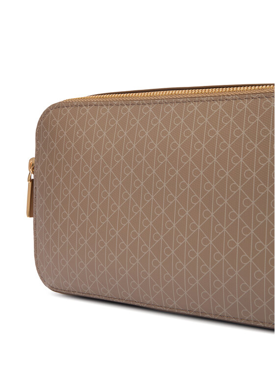 Calvin Klein Torebka Calvin Klein Emblem Aop Elongated Camera Bag LV04F3268G Beżowy