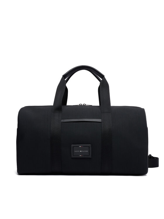 Tommy Hilfiger Brīvdienu soma Tommy Hilfiger Th Foundation Duffle AM0AM14441 Melns