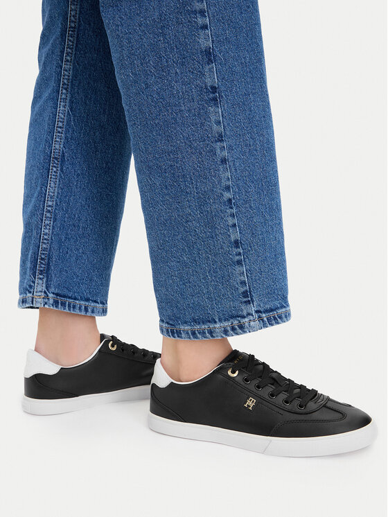 Tommy Hilfiger Sneakersy Tommy Hilfiger Th Chic Low Profile Vulc FW0FW09104 Czarny