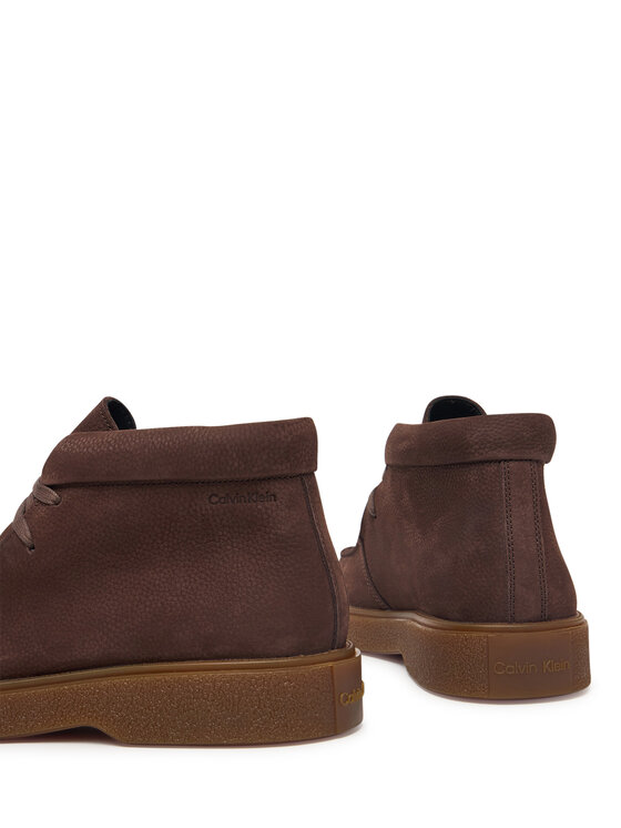Calvin Klein Bakancs Calvin Klein Text Rubber Apron Boot Nu HM0HM02256 Barna