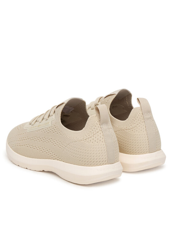Tommy Hilfiger Sneakersy Tommy Hilfiger Th Knit Extralight Runner FW0FW09112 Béžová