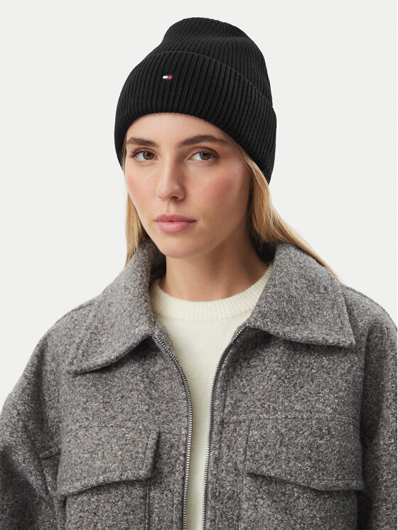 Tommy Hilfiger Gorro Tommy Hilfiger Flag AW0AW19102 Negro