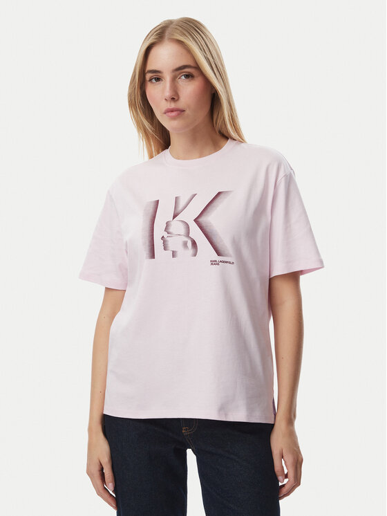 KARL LAGERFELD KARL LAGERFELD Camiseta B4W17003 Rosa claro Regular Fit