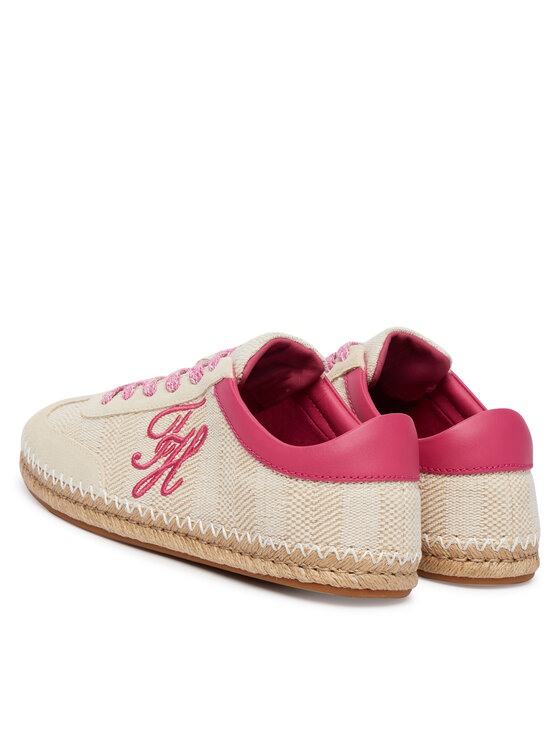 Tommy Hilfiger Espadrilles Tommy Hilfiger Woven Logo Embroidery FW0FW09108 Bézs