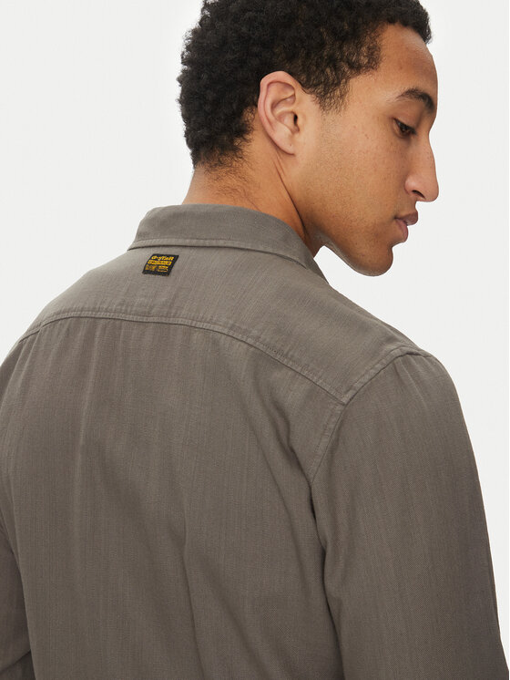 G-STAR G-Star Raw Πουκάμισο Marine D24963-D454 C496 Γκρι Slim Fit