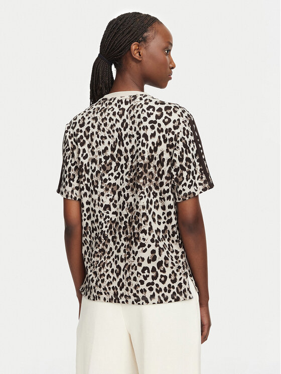 adidas adidas T-shirt Seasonal Essentials Animal Print KH1549 Bež Regular Fit